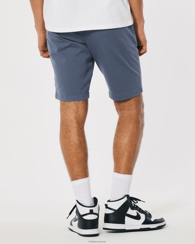 Bottoms Hollister Men Twill Jogger Shorts 9\\ 488201146 Blue
